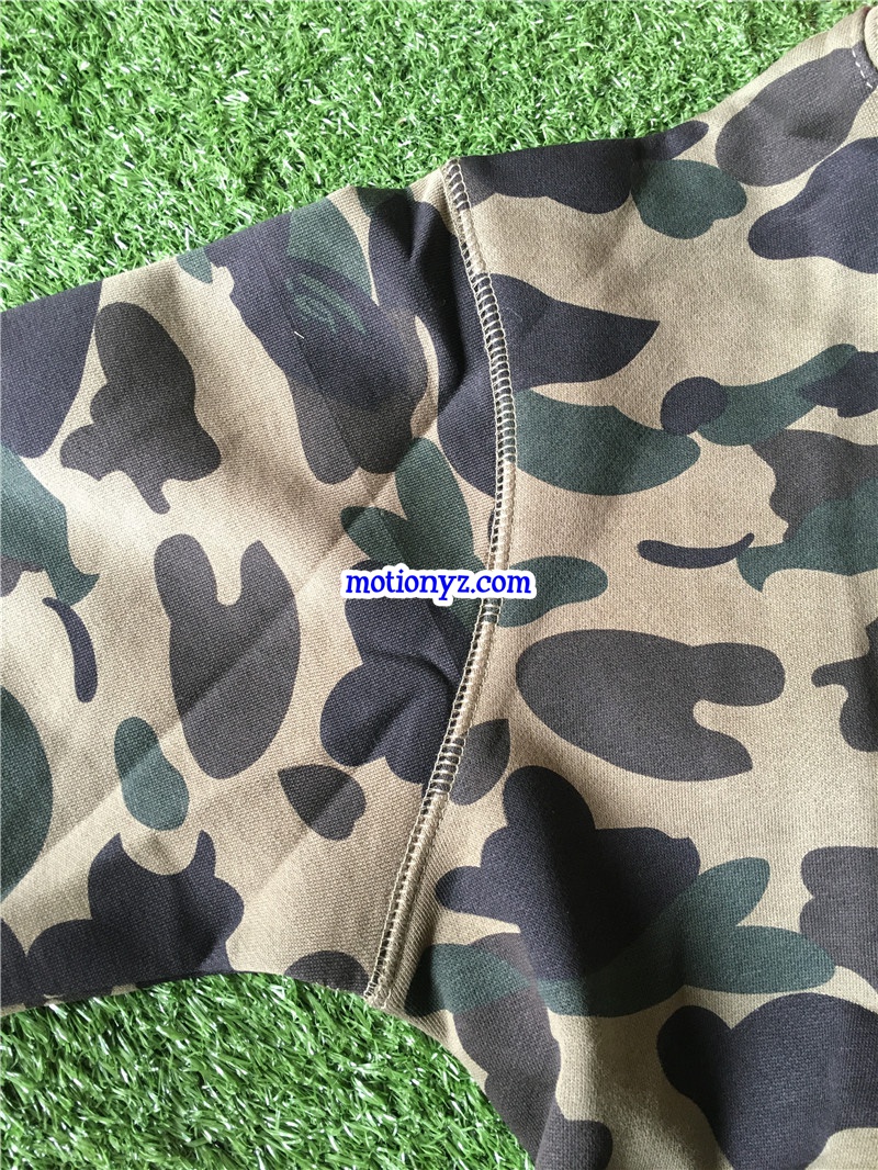 A Bathing Ape Shark Hoodies Green Camo